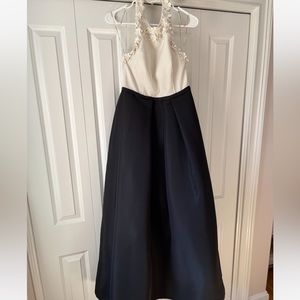 Size 8 Black and Ivory Sachin and Babi Dominique dress.